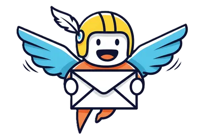 Mascotte Araldo moderna che consegna