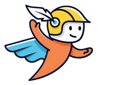 Mascotte Araldo che saluta